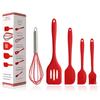 Ferramentas de Cozinha para Assar de Silicone Conjunto de Cinco Peças Conjunto de Utensílios de Cozinha Antiaderentes Raspador Conjunto Completo de Cinco Peças em Estoque Ferramentas de Silicone para Assar