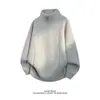 Suéter de punto con media cremallera y cuello alto inspirado en el diseño para hombre, marca de moda, estilo perezoso con sensación otoñal/invernal, capa interior, jersey de punto
