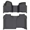 Adecuado para Silverado 1500 Crewcab Delanteros y Traseros Sin Almacenamiento 2019-2025 Tapetes de Piso de Coche TPE