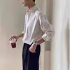 Camisa de manga larga a rayas, diseño para hombre, camisa casual de nicho y elegante, top base de moda para primavera y otoño estilo japonés
