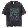 Hip Hop Streetwear Japonés Hombre Camiseta Lavada One Piece Ani
