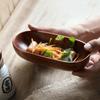 Bandeja Criativa Pequena Japonesa Caixa de Sushi de Madeira Prato Pequeno para Frutas Suprimentos de Hotel de Madeira Prato para Frutas Secas Suporte para Toalha