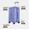 Diseño de Almacén Profundo Maleta Relación 37 Material PC Puro Gran Capacidad Ligera Viaje Maleta de Carrito de 20 Pulgadas