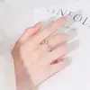 Anillo de doble amor con circonita incrustada, personalizado opcional, piedra de cumpleaños de enero a diciembre, anillo de comida estilo europeo y americano, superventas transfronterizo