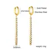 Pendientes Largos Estilo Coreano y Japonés con Sentido del Diseño, Pendientes Largos de Tira de Diamante Blanco, Pendientes Versátiles de Moda Que Hacen que el Rostro Parezca Más Delgado