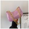 Bolso de Cadena de Color Sencillo y Colorido Estilo K para Mujer 2024 Invierno Nuevo Bolso Bandolera Casual Bolso de Hombro Único