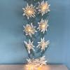 Linterna de Papel Plegable Blanca Flor de Papel Estrella de Papel Guirnalda de Luces con Forma Transmisión de Luz Artesanía Pantalla de Lámpara Accesorios de Iluminación LED