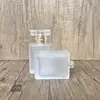 Botella de perfume portátil de vidrio esmerilado B128-50 ml, para subembotellado, pulverización y prensado, disponible en stock.