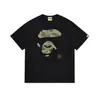 Serie de Camuflaje Primavera y Verano Colección Estampado de Letras Camiseta Holgada de Manga Corta Moda Urbana Europea y Americana Camiseta Casual para Hombres y Mujeres