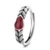 Anillo de calabaza de trigo de estilo étnico vintage para mujer, exquisito anillo de pegamento antiguo, elegante y a la moda, combina con todo.