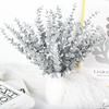 Eucalipto Flor Artificial Sencilla Tacto Eucalipto Hojas de Dinero Recortes Decoración del Hogar Arreglo Floral DIY Hojas de Planta Verde