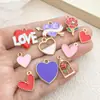 Colgantes Mixtos de 30 Corazones con Alas de Rosa de Aleación Esmaltada Accesorios para Joyería DIY Venta Caliente Transfronteriza