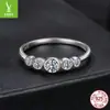 Anel de prata charm clássico moissanite brilhante feminino simples versátil anel de prata esterlina s925 joias atacado