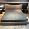 Cama minimalista italiana Chanel de cuero genuino dormitorio principal moderno minimalista Muebles Foshan primera capa piel de vaca doble bolsa suave cama de boda