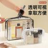 Bolsa de Viaje Transparente para Artículos de Aseo y Cosméticos, Bolsa Portátil, Bolsa de PVC Gruesa de Gran Capacidad, Impermeable