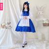 Traje de Servente Alice Azul Céu Estilo Gato Cosplay de Menina de Anime Japonês Vestido de Servente Vestido de Princesa
