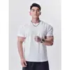 Camiseta Deportiva y de Ocio de Verano para Hombre con Cuello en V Pequeño, Manga Corta y Puños Cerrados para un Aspecto Más Grande, Top de Entrenamiento Físico con Cuello en V Pequeño