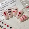 Yitu Pegatinas para Uñas con Letras en Relieve Estilo Simple Dulce Fresco Europeo y Americano Sexy Estilo Popular Pegatinas Decorativas Yt5689