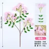 Novos Galhos de Flor Artificial Jacarandá para Decoração de Casamento, Flores Artificiais de Alto Padrão para Paisagismo Interno e Externo, Flores para Decoração de Jardim em Atacado