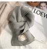 Bufanda Invierno para Mujer Nueva Estilo K Ins Cálida Gruesa Lana Fina Tejida Estilo Pareja Estudiantil Bufanda Ropa Exterior