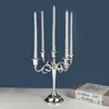 Candelabro Estilo Europeo con Tres o Cinco Brazos, Adecuado para Uso Doméstico en la Sala de Estar, Cena Romántica a la Luz de las Velas, Lujo Ligero, Retro, Adorno Sencillo