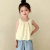 Conjunto de Verano para Niñas 2026 Nuevo Estilo Elegante Camiseta sin Mangas y Pantalones de Pierna Ancha Conjunto de Dos Piezas para Bebés Niñas