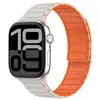 Adecuado para Apple Watch Banda de Reloj Magnética de Silicona de Tres Perlas Armadura Banda de Reloj Magnética de Tres Perlas