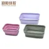 Lonchera de Silicona Lista para Usar del Fabricante, Plegable para Microondas, Lonchera de Silicona, Caja de Almacenamiento para Refrigerador, Caja Crujiente