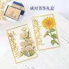 Metal bookmark criativo copywriting flor oco latão bookmark estudante estilo nacional cultural e criativo presente comemorativo atacado
