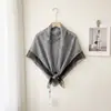 Diseño Completamente Nuevo, Bufanda Cuadrada de 90, Moderna y Versátil, Seda Lana Rizado Fino Transmisión en Vivo, Cinco Colores, Venta de Fábrica y Mayorista