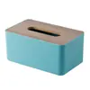 Caja de pañuelos de bambú japonés de escritorio para sala de estar, caja de papel de plástico simple, caja de papel de almacenamiento creativa multifuncional
