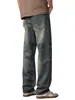 Ropa de Hombre Fengshe / Nuevo de Primavera Retro Americano Holgado Streetwear Pantalones de Pierna Ancha Jeans para Hombre Pantalones Rectos