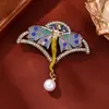 Broche Asa de Anjo Flor Fada Retrô Esmalte Imitação de Alto Padrão Corsage Elegante Acessórios para Casaco Broche de Alfinete Moda