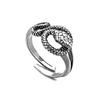 Animal Spirit cobra jóias europeu e americano retro punk personalidade exagerada homens e mulheres serpente sinuosa animal fabricante de anel aberto