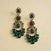 Brincos de Resina Estilo Corte Europeu e Americano com Strass e Design de Gota Floral, Brincos de Personalidade Retrô de Nicho para Mulheres