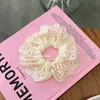 Diadema estilo Zhao Lusi Mismo estilo encaje encaje vintage encaje francés ins cuerda para el pelo de intestino grueso cuerda para el pelo hueca accesorios para el cabello