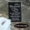 Aleación de aluminio grabado láser tarjeta de regalo billetera tarjeta express amor regalo de cumpleaños esposo transfronterizo temu al por mayor
