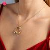 Collar de Corazón Transfronterizo con Grabado de Diamante, Collar DIY con Nombre de Familia en Forma de Corazón, Fabricante de Regalos de Navidad