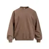 Moletom Masculino Oversized com Gola Redonda, 350g, Lavado com Efeito Desgastado, Estampa Floral, Marca Tendência, Mangas Longas, Pulôver Camisa Esportiva
