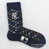 Nuevos Calcetines Bordados con Letra Ny de Estilo Coreano para Hombres y Mujeres, de Caña Alta, Calcetines Modernos para Todas las Estaciones, Calcetines Deportivos Versátiles para Parejas