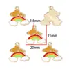 Pendente de Nuvem Arco-Íris de Liga Metálica com Gotejamento de Óleo Desenho Animado Fofo para Pulseira Colar Chaveiro Pingente de Bolsa DIY W775