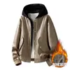 Chaqueta de Cuero Casual para Hombre Otoño 2025 Nueva con Capucha Falso Dos Piezas Chaqueta de Cuero PVC Chaqueta de Cuero para Ciclismo Motocicleta