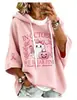 Nueva sudadera de Halloween transfronteriza 2026 con estampado de letras, sudadera con capucha para mujer con diseño independiente y forro polar pequeño