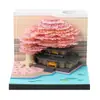 Regalos Culturales y Creativos de Venta Caliente Transfronterizos, Calendario Escultura de Papel Árbol de la Vida, Adornos Decorativos de Escritorio, Bloc de Notas Estéreo 3D