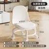 Taburete con Ruedas Giratorias para Uso en Casa, Taburete Bajo con Soporte Lumbar, Engrosado, Silencioso, Respaldo Acojinado Suave, Silla Pequeña con Ruedas para Estar Sentado Mucho Tiempo