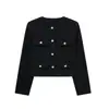 Comercio Exterior Transfronterizo Ropa de Mujer 2025 Otoño Estilo Europeo y Americano Cuello Redondo Manga Larga Bolsillo con Solapa Pantalones Decorados con Chaqueta de Pequeño Aroma para Mujer D6965327