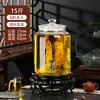 Garrafa de Licor Medicinal Selada de Alta Qualidade com Ginseng, Pote de Vidro Espessado com Bico, Garrafão de Vinho, Barril de Vinho, Recipiente Vazio