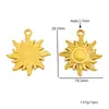 Acero Inoxidable Chapado al Vacío Oro de 18 Quilates Flor de Margarita Girasol Grande Colgante para Collar Pendiente de Aretes Accesorios Venta al por Mayor