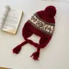 Gorro de Invierno Yipan Kidsren Moda Estilo Étnico Gorro Tejido Niños y Niñas Cálido y a Prueba de Viento Gorro con Protección para Orejas de Bebé