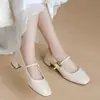 Estilo Retro Mary Jane Chique Estilo Francês Sapatos Pequenos de Couro Femininos 2026 Chegada Nova de Outono Brisa Noturna Moda Francesa Sapatos Leves Individuais Femininos